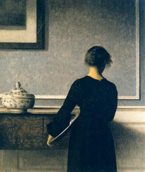 威爾漢姆 哈莫脩依 Interior with Young Woman from Behind 威爾漢姆 哈莫脩依 Interior with Young Woman from Behind